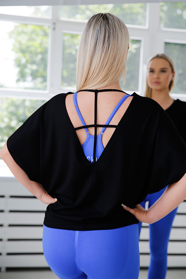 Dámské tričko s odhalenými zády SALSA black