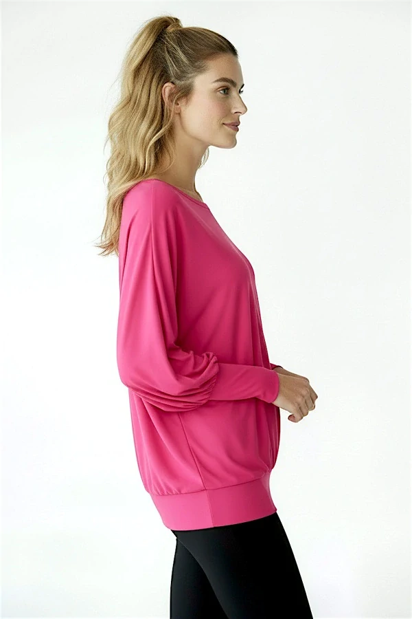 Taneční blůza ve stylu kimono LATINA Raspberry