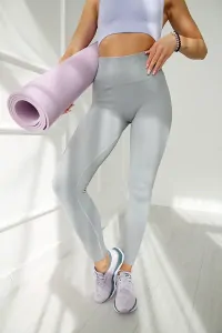 Bezešvé legíny LIFT grey s vysokým pasem