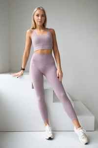Legíny s vysokým pasem PILATES dust mauve