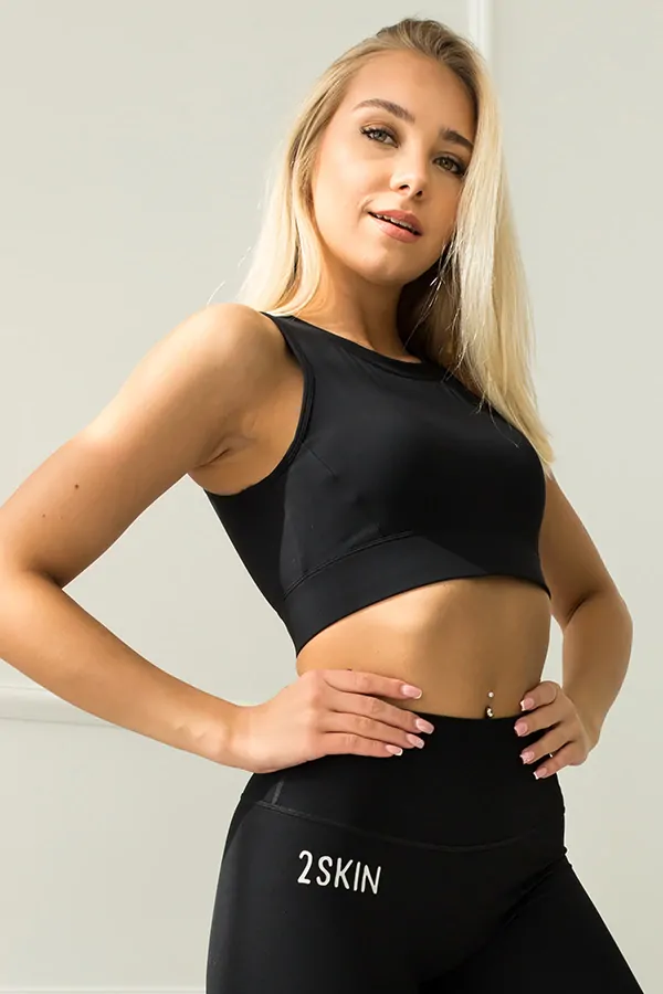 Černý sportovní top BODY