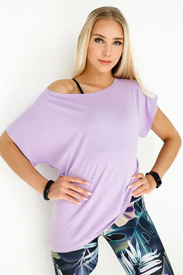 Volné dámské tričko BACHATA lila