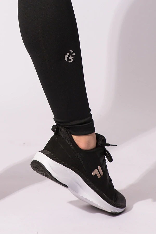 Zateplené legíny RUNNING BLACK