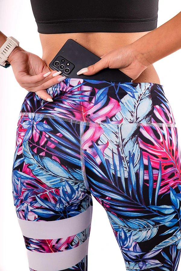 Zateplené legíny RUNNING TROPICANA