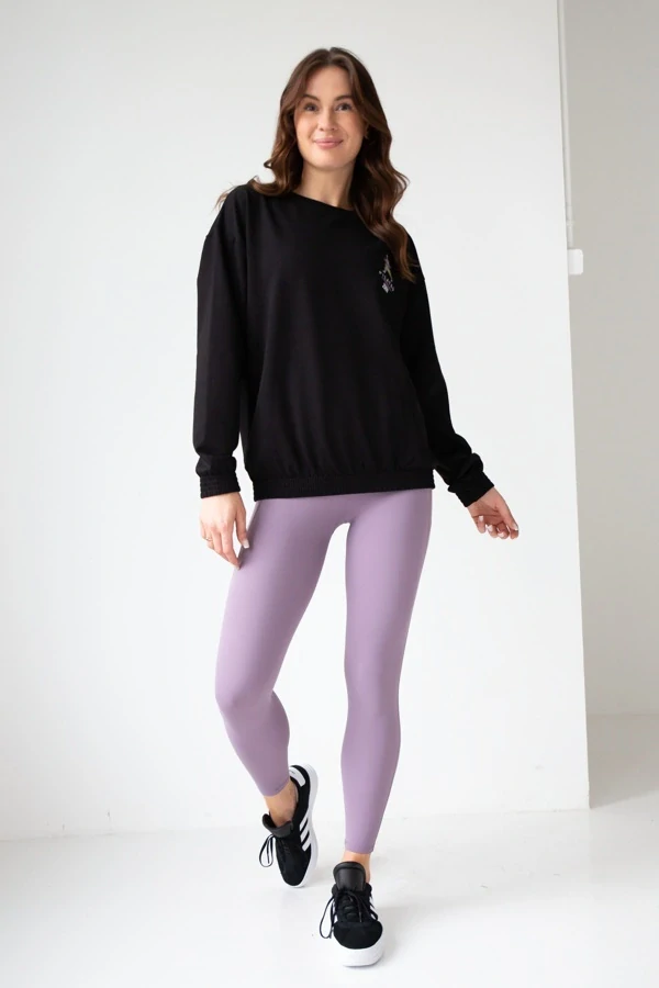 Černá mikina I LOVE PILATES