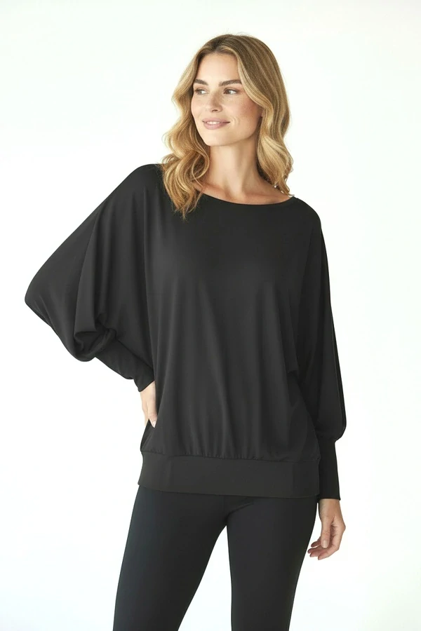 Taneční blůza ve stylu kimono LATINA black