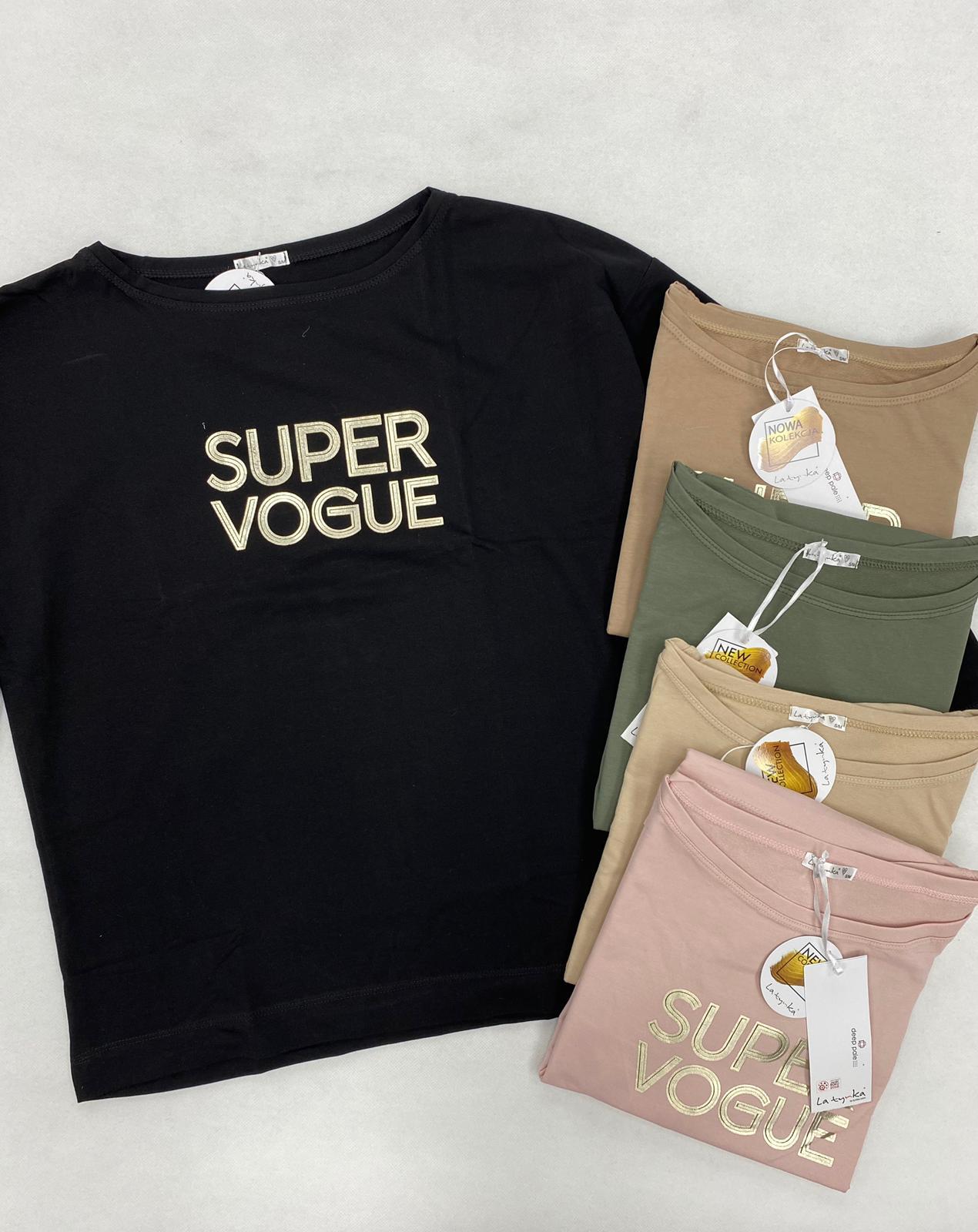 Dámské mikinové tričko SUPER VOGUE černé