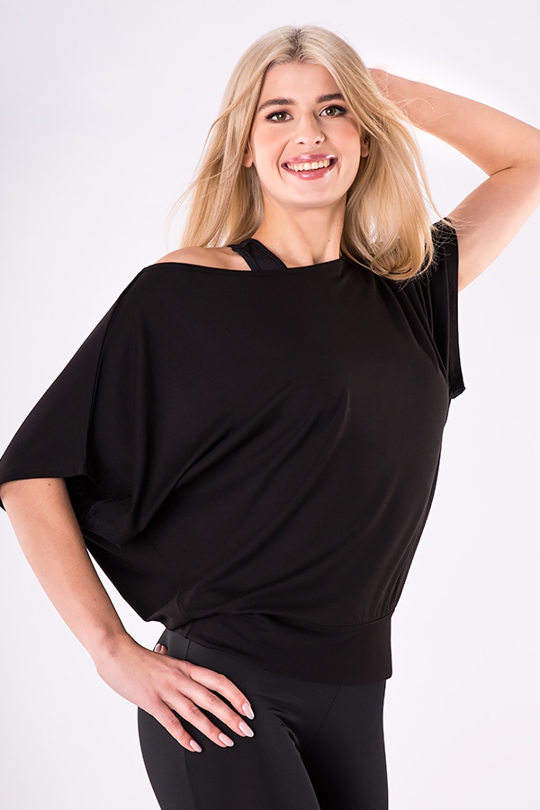 Dámské tričko DANCER black s odhalenými zády