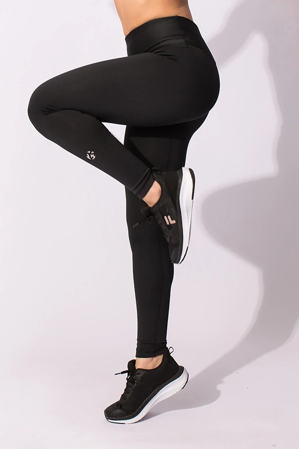 Zateplené legíny RUNNING BLACK