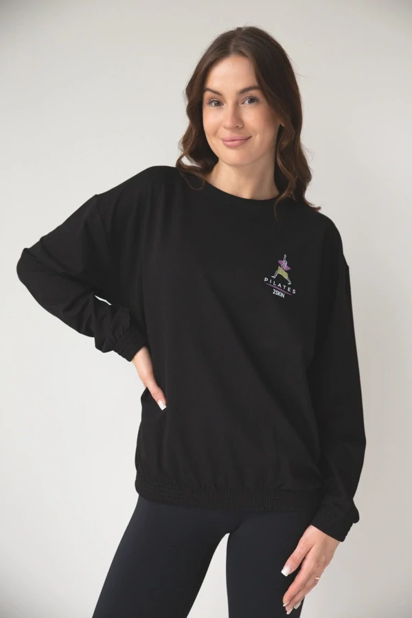 Černá mikina I LOVE PILATES