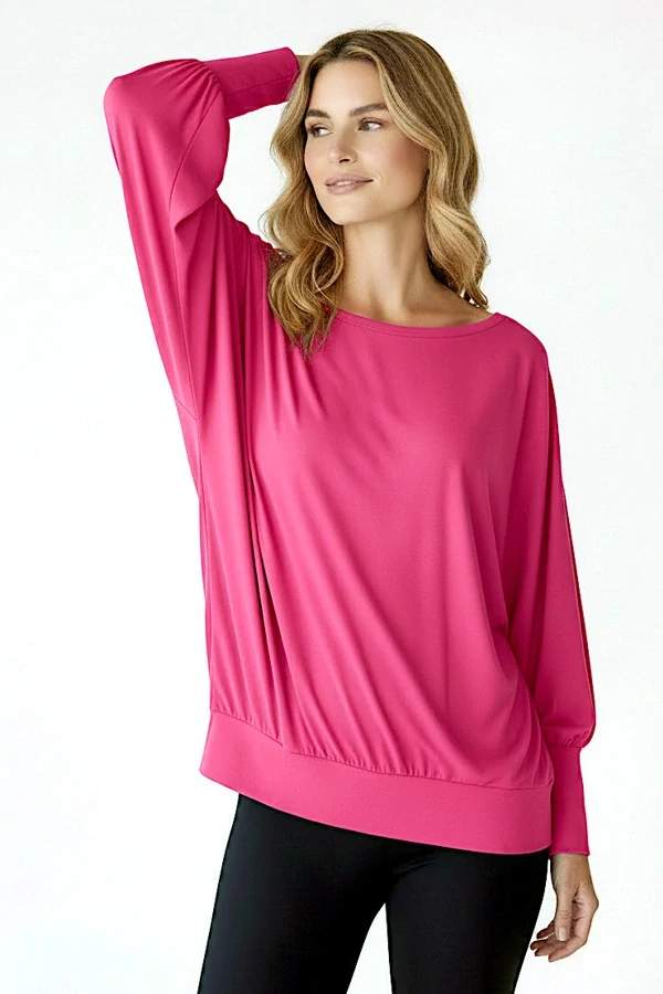 Taneční blůza ve stylu kimono LATINA Raspberry