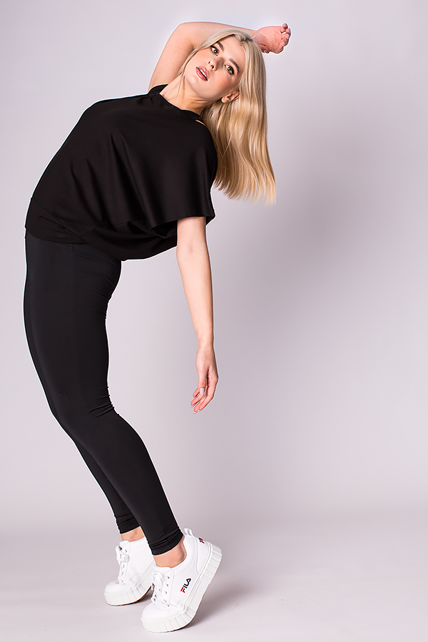 Dámské tričko DANCER black s odhalenými zády