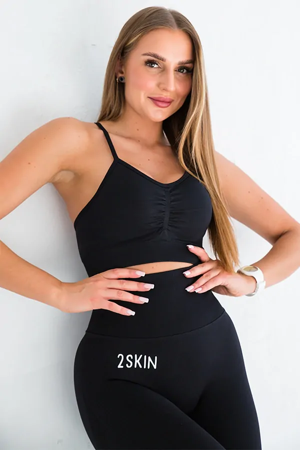 Dámská bezešvá sportovní podprsenka SQUAT black