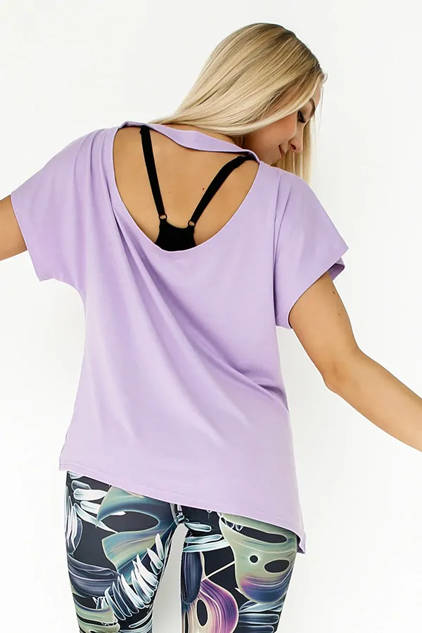 Volné dámské tričko BACHATA lila