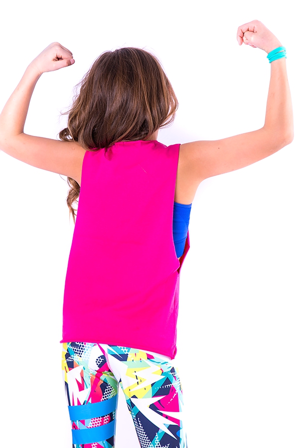 Dětský sportovní top LOVE pink