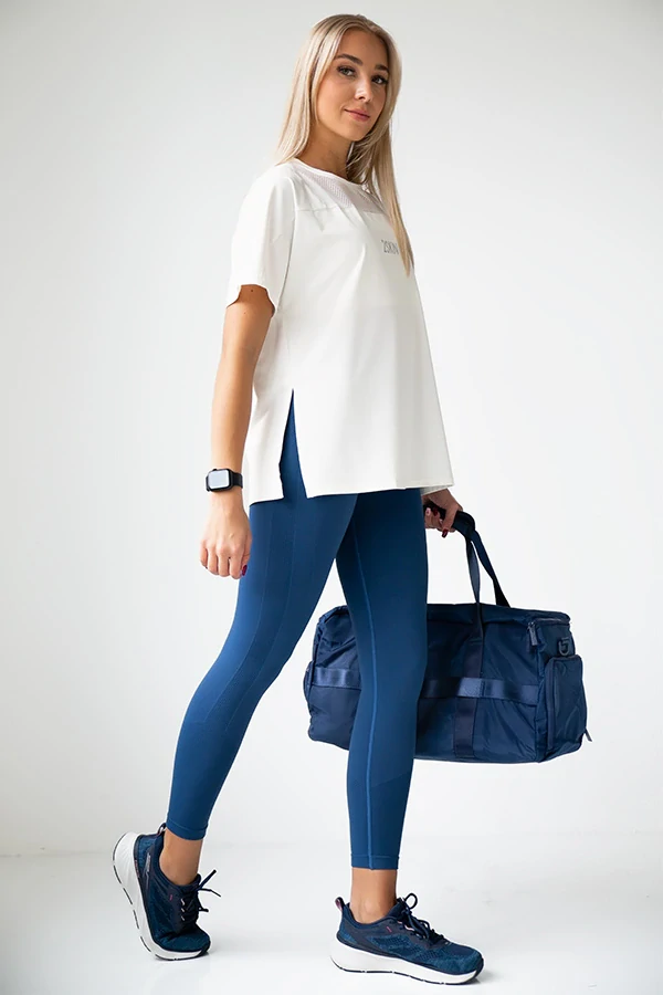 Bezešvé push up legíny tmavě modré LIFT