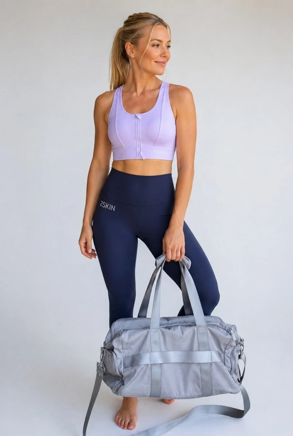 Fialová sportovní podprsenka ZIPPER