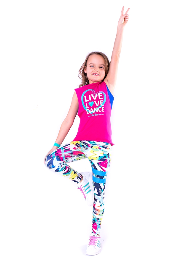 Dětský sportovní top LOVE pink