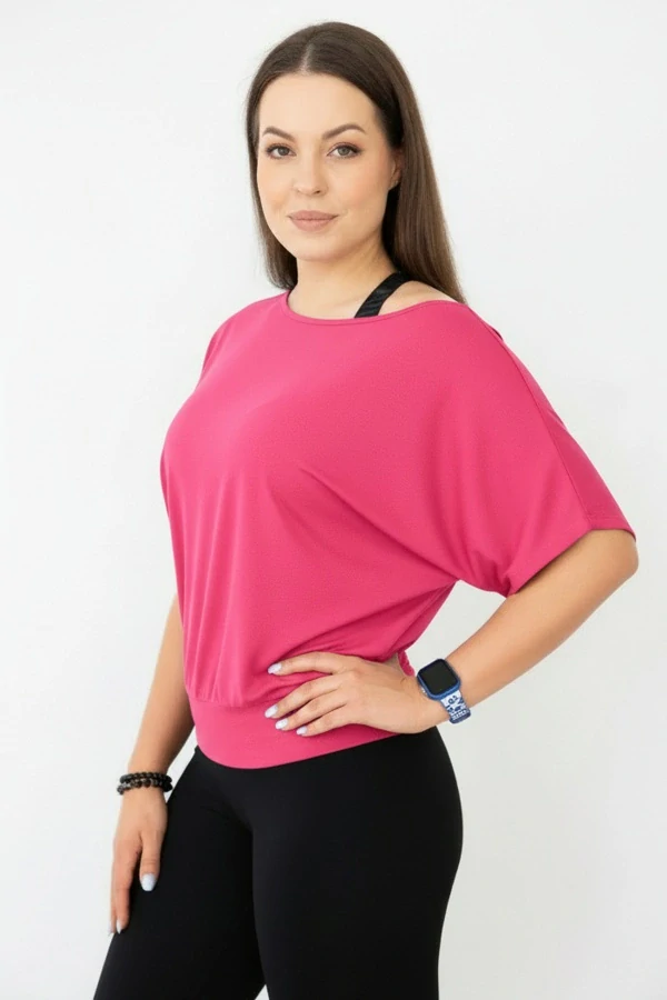 Dámské tričko DANCER malina s odhalenými zády
