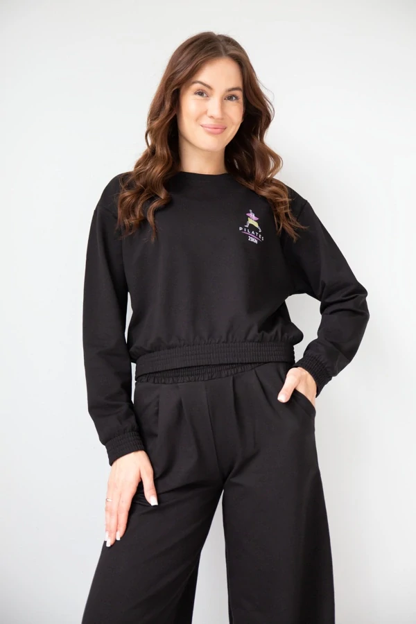 Černá mikina I LOVE PILATES